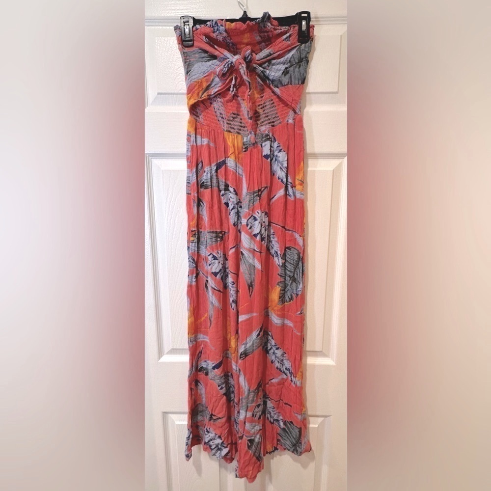 Patrons of Peace Strapless Tropical Jumpsuit – Size Medium VGUC